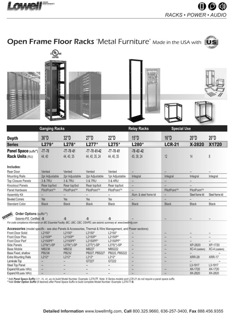 Spec Sheet Rack Product Spec Sheets - OffGrid Graphics - Brand Marketing